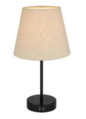 Black Iron Conical 40W Modern Bedside Table Lamps