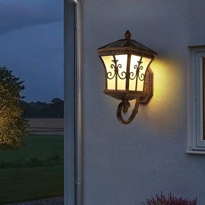 1800LM External Lantern Wall Lights , Outdoor Lantern Lights With Motion Sensor