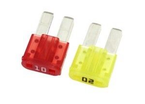 32V 10A Low Profile Micro Fuse , 2 Pin Mini Blade Fuses For Cars