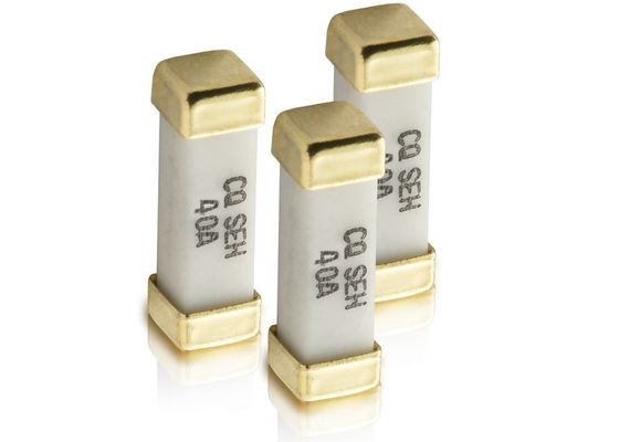 12.3x4.45x4.45mm SEH Series Gold Plated Brass Caps SMD Fuse 60V 40A Square Ceramic For Storage System Power