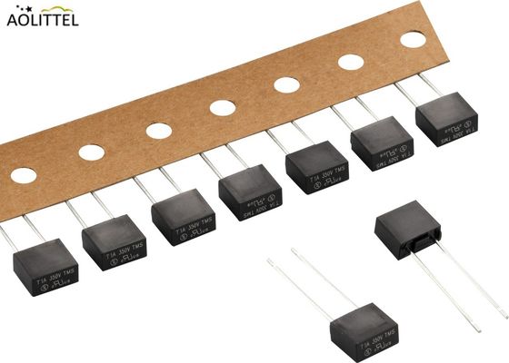 UL94-V0 Slow Blow Lead Box Type 392 932 Micro Subminiature Fuse TMS1100A With Rating 1A 350VAC Time-Lag