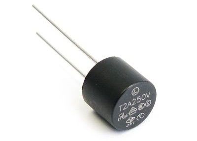 8.5x7.2mm SR-5-2A-AP Subminiature Sized Round Plastic Time-lag Micro Fuse SRT1200A T2A250V With Lead Spacing 5.08mm