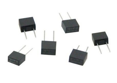 CCC CQC PSE PCB Radial Leaded Box Shaped Slow Blow Miniature Fuse MST 002 2A 250VAC 300V 400V 8.35x7.7mm