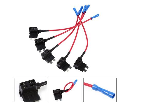 Dual Circuit Auto Fuse Holder , 18cm Add A Circuit Fuse Adapter