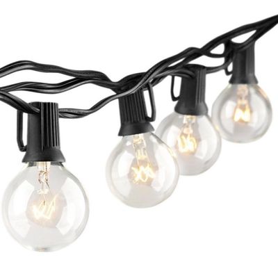33FT LED Bulb String Lights , 4.5V Solar Powered Bulb String Lights