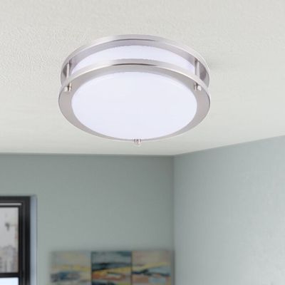 45W 3375LM Brushed Nickel Flush Mount Ceiling Light LED