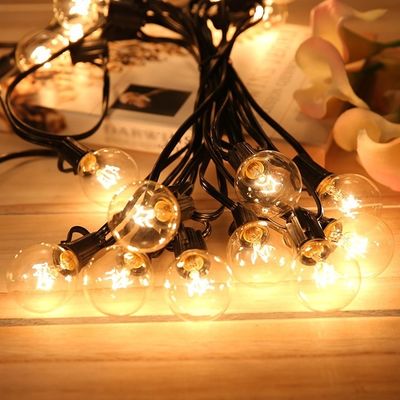 IP65 48ft 24 Head Plug In LED Bulb String Lights